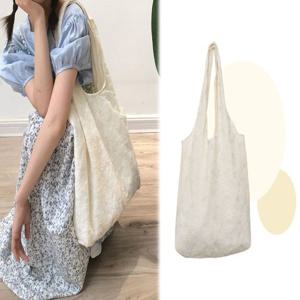 여성 꽃자수 망사 에코백 쇼퍼백 보부상 가방 숄더백