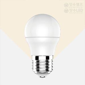 장수램프 LED 인지구 3W 전구색 E26 소형다마