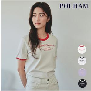 [폴햄]여성 20수 코튼 링거 반팔 티셔츠 PHF2TS2140