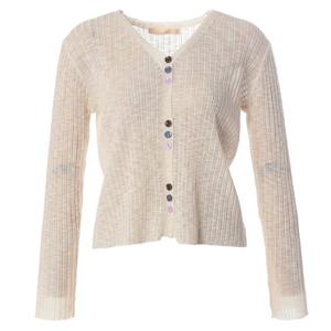 페이지플린  (F5ACA502) 브이넥 컬러 버튼 골지 긴팔 가디건