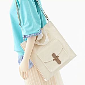 앞포켓 포인트 크로스 캔버스백 에코백 천가방 데일리