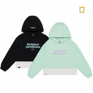 내셔널지오그래픽키즈  (K251GHD010) 여아 크롭 후드 티셔츠 긴팔