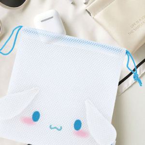 스케이터 파우치 시나모롤 메쉬 조리개 파우치백