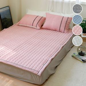 시원한 여름 뱀부 시어서커 침대패드 겸 카페트 매트 깔개 슈퍼싱글 SS