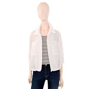 [숲]앞밑단 끈조절 아우터형 셔츠 SB4UJ94