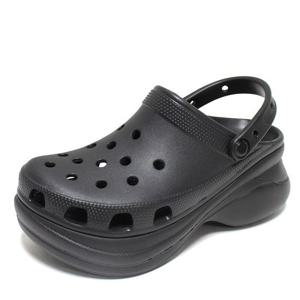[크록스 슈즈]크록스 클로그 플랫폼 클로그 샌들 슬리퍼 블랙 206302-001