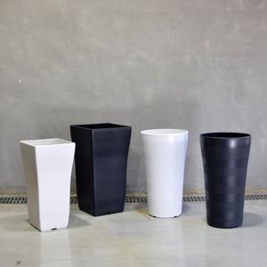 가로줄 패턴 대형 플라스틱화분 (S) 사각/원형