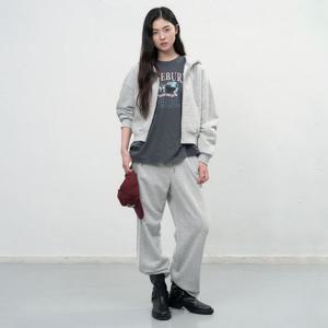 WOMAN 레이스 트리밍 스웨트 팬츠 [MELANGE GREY] / WBE2L11505