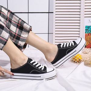 뮬 통굽운동화 스니커즈 슬립온