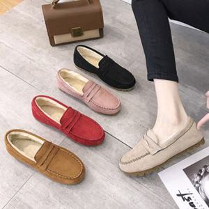 쿨샵 여자 털신 겨울 로퍼 털안감 퍼 캐주얼 로퍼