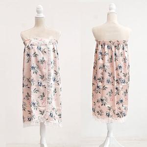 핑크플라워 골프샤워가운 라운딩 로브 여름 랩 가벼운