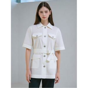 [예쎄](예쎄) 벨티드 포켓 장식 반팔 자켓(YW06JK44C)