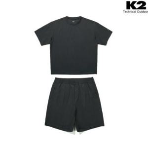 [K2] 공용 투마일 우븐 라운드 반팔 반바지 셋업 GMM24285