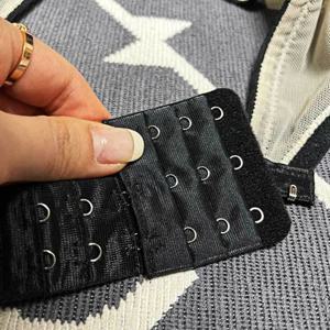 3단 브라연장후크 브래지어후크 블랙