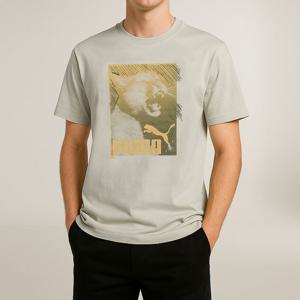 [푸마 주니어]푸마 PUMA 그래픽 포토프린트 반팔티 아이보리 684836-87