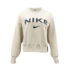 나이키긴팔티 ZQC FV7675-510 나이키 우먼스 피닉스 플리스 오버 사이즈 크루넥 로고 스