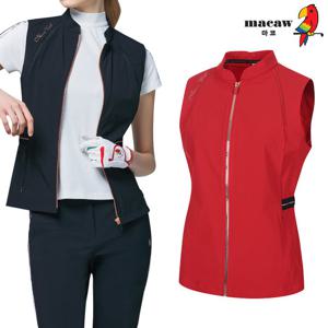 [마코] (여성)배색 라인 집업 베스트_MMW2WV61