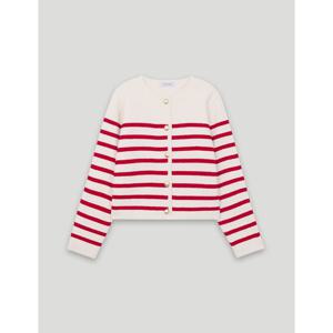 [코데즈컴바인]스트라이프 파이핑 가디건 (CKA-CD504W1)