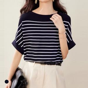 [카라]KARRA 모던스트라이프반팔니트_A5S0657