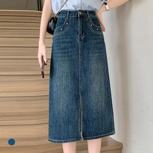 [카라]KARRA 메탈스터드데님스커트_A5S0663