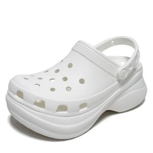[크록스 슈즈]크록스 클래식 베이 클로그 플랫폼 클로그 샌들 슬리퍼 화이트 206302-100
