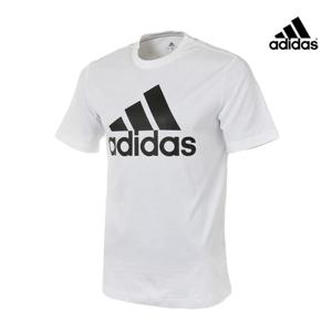 아디다스 에션셜 남자 빅로고 흰색 반팔 티 GK9121