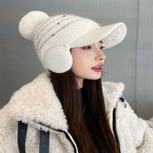 귀달이모자 여자 겨울 왕방울귀마개모자 5컬러 토끼털
