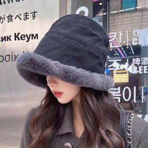 여성 방한모자 겨울 털모자 벙거지 버킷햇 군밤모자