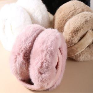 여성 뽀송 토끼털 방한 귀마개 골프 등산 스키 귀도리