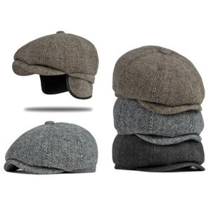 남성 중년 신사 따뜻한 히든 귀달이 방한 헌팅캡