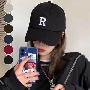 베이직 디자인 클래식 R자수 야구모자 캡모자