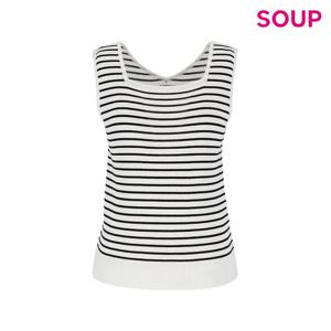 [숲]스퀘어넥 슬리브리스 니트(SB5SK90)