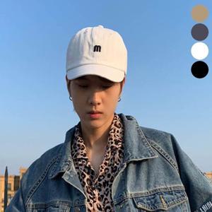 알파벳 포인트 볼캡 야구모자 숏챙 짧은챙 보세 모자