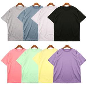 데일리 여성 기본 컬러 무지 베이직 반팔티 루즈핏