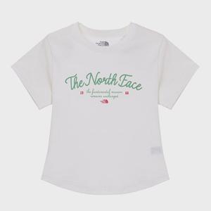 [노스페이스 화이트라벨]여성 레터링 반팔 라운드티 NT7UR33K_OWH
