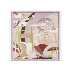 펜디 그래픽 프린팅 실크 머플러 1877554