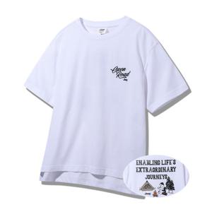 [지프]여성용 롱기장 5부 그래픽 티셔츠(JQ2TSF253)