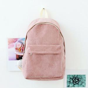 무지 코듀로이 포켓 학생 백팩 고등학생 데일리가방