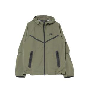 남성 나이키 테크 윈드러너 우븐 풀 집 자켓 미디움 올리브 블랙 - 아시아 HM7152-223