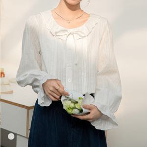 [카라]KARRA 라운드케이프넥블라우스_A5S0519