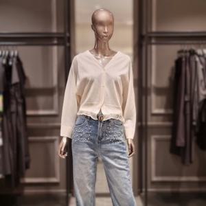 [알렉시스엔] 제시뉴욕 밑단이중 시스루 니트가디건 BFM5PNKG8590