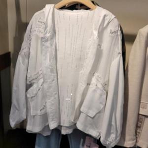 스테파니 HC35 레터링시스루후드(3308잠바) A25JK5211