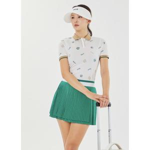 볼빅 여성 골프 전판 심볼 패턴 반팔 티셔츠 VLTSP406