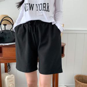 케밀 블랙 무지 5부 반바지 SD-240411