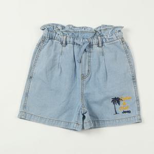 [지프키즈]여아 오비프릴 데님해지 반바지  KO2DPF801