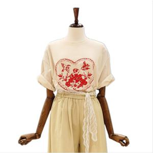 [나인스텝]플라워 박스 티셔츠 N25NT5217