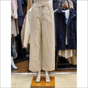 BCBG 세이브존02 린넨 스트링 와이드 팬츠 B5B4P387