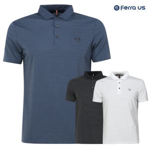 [페라어스]페라어스 남성 잔줄 카라 반팔 골프셔츠 GCTM5OM2451
