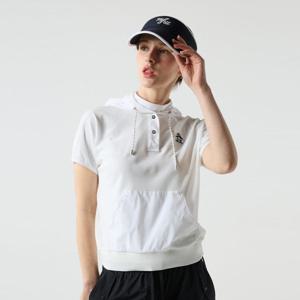 여성 메쉬 후드 반팔티셔츠 화이트(MQ222LTS55)