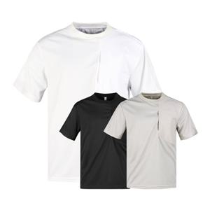 럭스골프 남성 와플 우븐 매치 지퍼 포켓 반팔 티셔츠 LB25M403